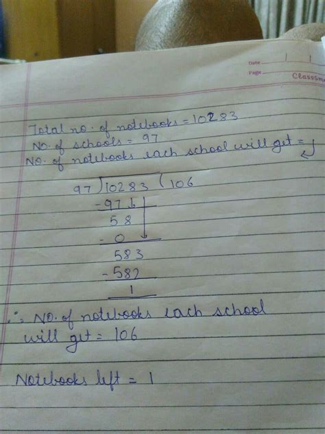 There are 10283 notebook of an equal number of notebooks are to be ...