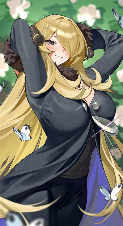 cynthia (pokemon and 1 more) drawn by nia_(nia4294) | Danbooru
