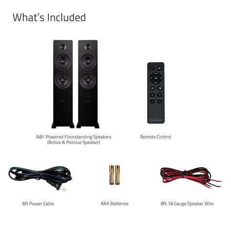 Ai81 Powered Floorstanding Tower Speakers | Fluance