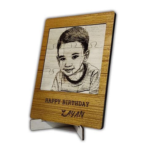 Customized Photo Engraved Wooden Puzzle Gift – Picloon