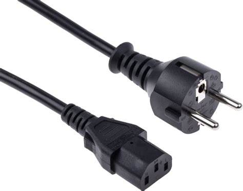 RS PRO | RS PRO Straight to Straight Power Cable Assembly, 2.5 m Black ...