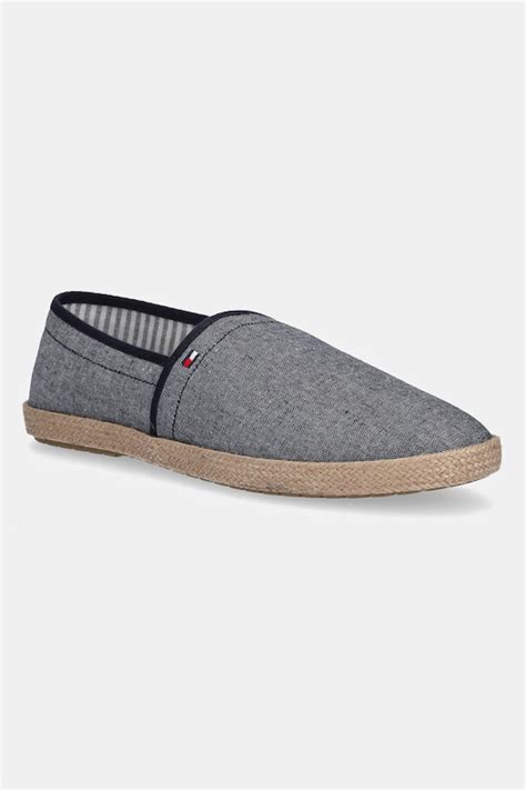 Tommy Hilfiger espadryle HILFIGER CHAMBRAY ESPADRILLE kolor granatowy ...