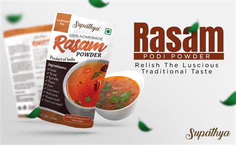 Supathya Authentic Rasam Podi Powder Masala - Traditional South Indian ...