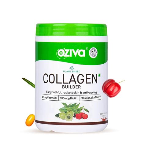 OZiva Vegan Collagen Builder with Biotin & Vitamin C For Brighter ...