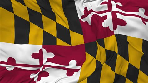 State of Maryland Flag Seamless Looping Background, Looped Bump Texture ...