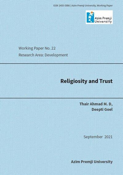 Working Paper Series - Azim Premji University
