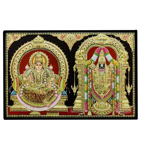 TANJORE PAINTING BALAJI SIDE LAKSHMI