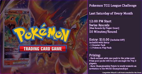 Pokemon TCG: Monthly League Challenge [Standard], Wizard's Loft, Red ...