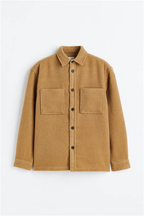 Relaxed Fit Overshirt - Mustard yellow - Men | H&M IN