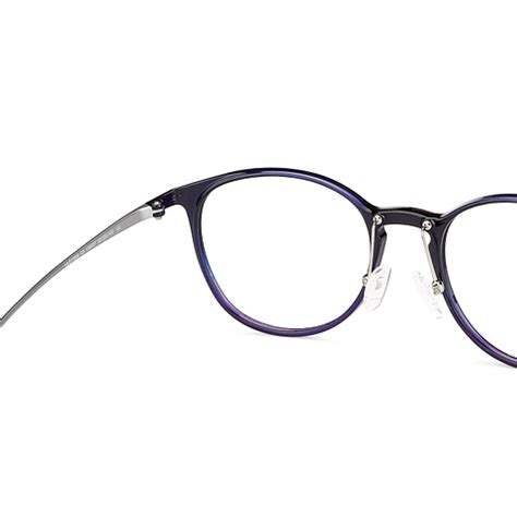 Buy Blue Tarnsparent Matte Silver Full Rim Round Lenskart Air LA Air ...