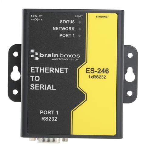 ES-246 Brainboxes | Brainboxes Serial Device Server, 1 Ethernet Port, 1 ...