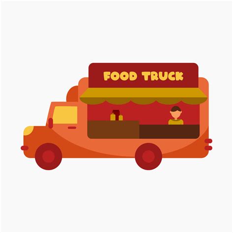 food truck clip art vector illustration for design decorations ...