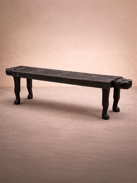 Wooden three-seater Bench