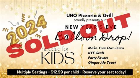 Kids NYE Balloon Drop, Uno Pizzeria & Grill (Deptford Township, NJ), 31 ...
