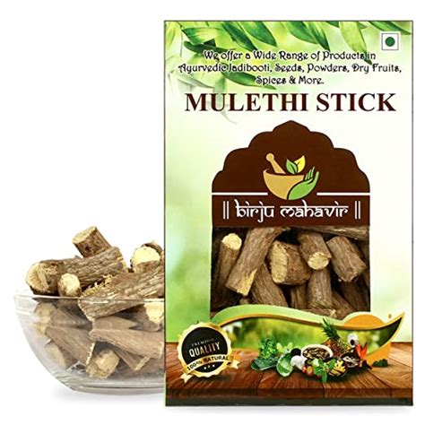 BIRJU MAHAVIR Mulethi Yastimadhu Licorica Sticks (100 gm) : Amazon.in ...