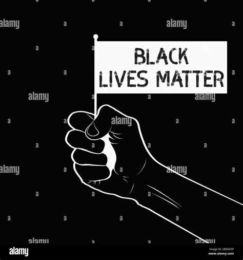 Hand holding a black lives matter flag Stock Vector Image & Art - Alamy