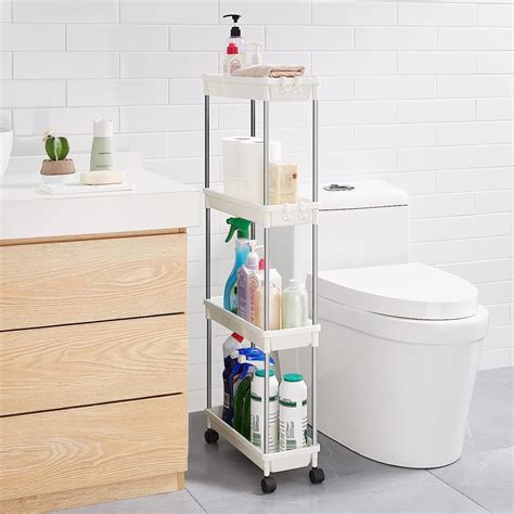Buy Lifewit Slim Storage Rolling Cart for Gap Narrow Space, 4 Tier ...