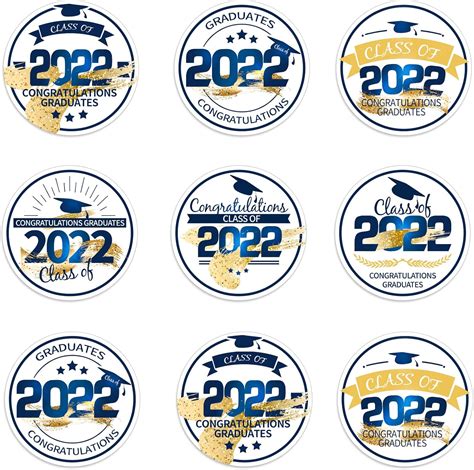 Buy WhatSign 36Pcs Class of 2022 Graduation Stickers Labels 1.5 ...