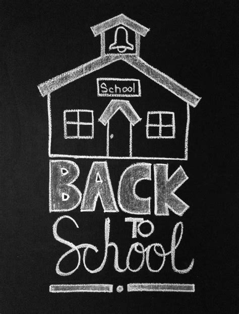 back to school chalkboard art