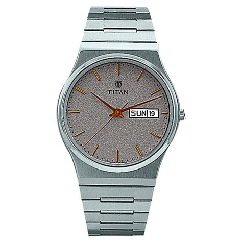 Buy Online Titan Quartz Analog with Day and Date Grey Dial Watch for ...
