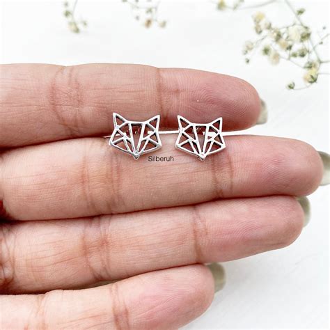 Origami Fox Silver Stud – SILBERUH