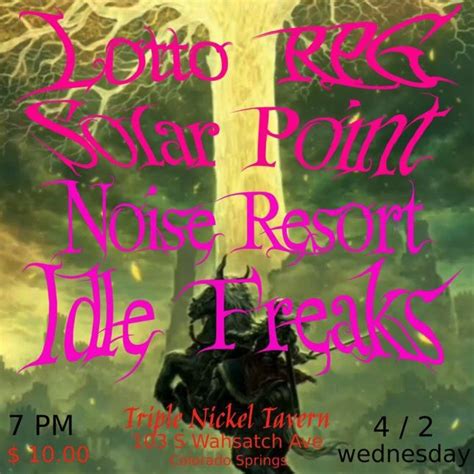 Lotto RPG, Solar Point, Noise Report, & Idle Freak, 103 S Wahsatch Ave ...