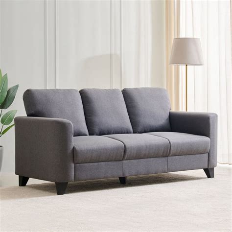 Buy Helios Phantom Fabric 3-Seater Sofa - Grey from Helios by Home ...
