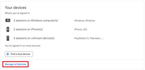 Image result for View Logged-In Devices Google