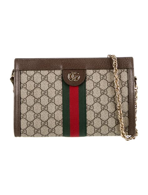 Gucci GG Supreme Small Ophidia Chain Bag - Brown Shoulder Bags ...
