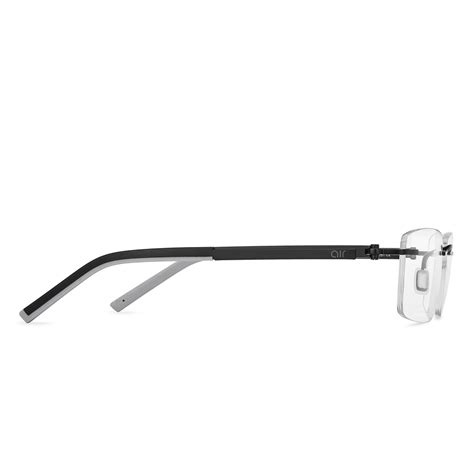 Black Grey Rimless Rectangle Lenskart Air Flex LA E14864-C3 Eyeglasses