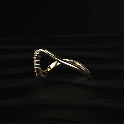 Wave Band Round Diamond Vanki Ring | Earthly Jewels