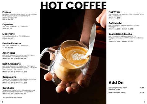 Menu at Ettarra Coffee House, Mumbai