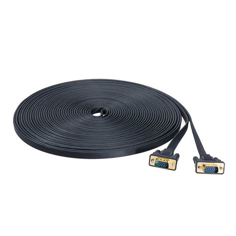 DTECH Ultra Thin Flat Type Computer Monitor VGA Cable Standard 15 Pin ...