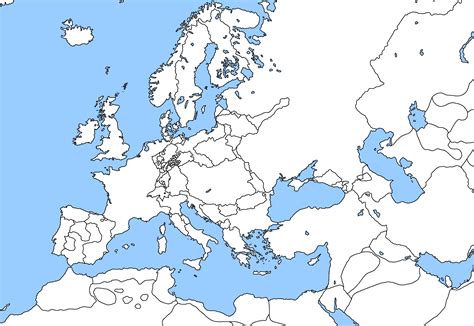 Blank map of Europe (Napoleonic Wars) by nguyenpeachiew on DeviantArt