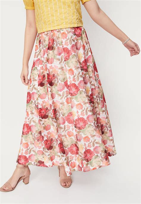 Buy Women Floral Printed Maxi Skirt Online at just Rs. 1499.0 ...