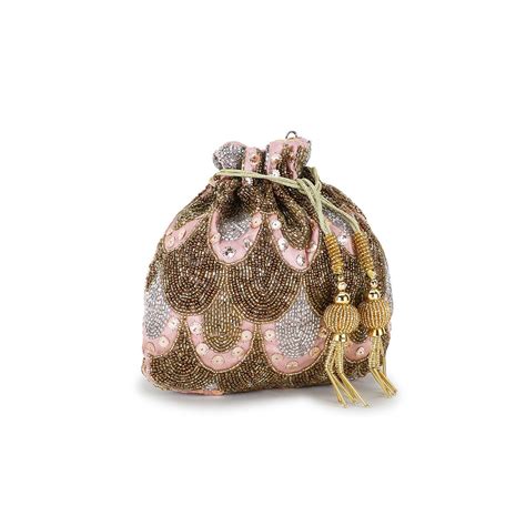 Buy Anekaant Dangle Pastel Pink, Copper & Multi Faux Silk Embellished ...