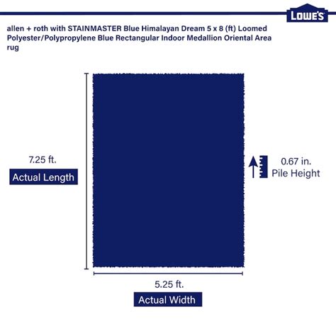 allen + roth with STAINMASTER Blue Himalayan Dream 5 X 8 (ft) Blue ...