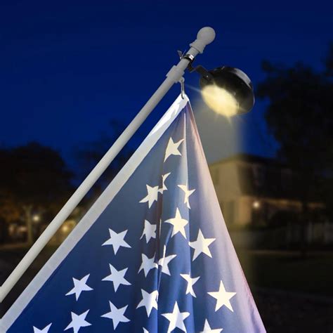 Amazon.com: Flag Pole Light Solar Powered Warm Light 3000K, FlagPole ...
