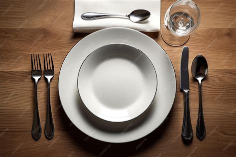 Premium AI Image | Proper dining setup knife fork spoon and plate ...