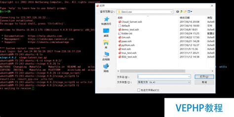 LINUX教程：XShell本地上传文件到Ubuntu上及从Ubuntu下载文件到本地-LINUX入门-维易PHP培训学院