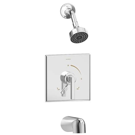 Symmons Duro Polished Chrome 1-handle Single Function Rectangle Bathtub ...