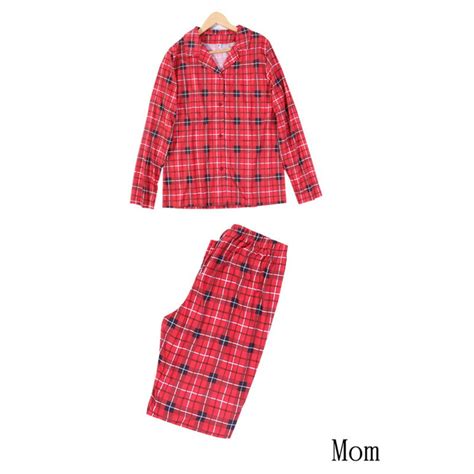 Family Christmas Plaid Pajamas Set Fashion Print Father Mother Kids Dog ...
