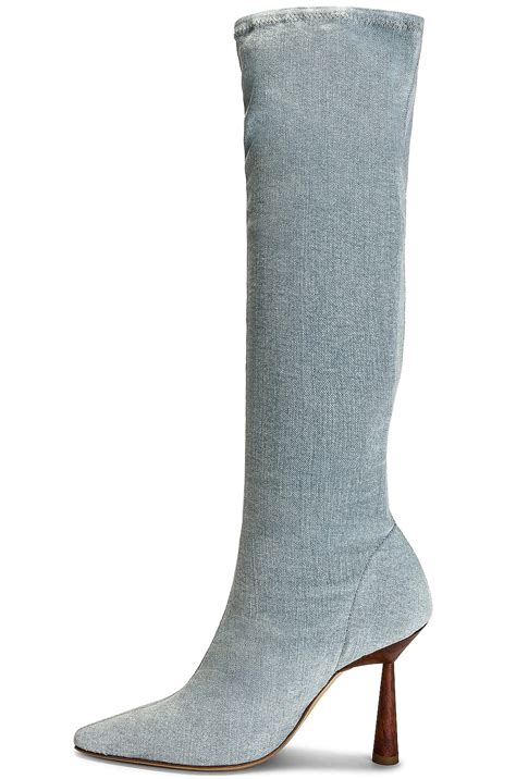 GIA BORGHINI x RHW for FWRD Denim Boot in Light Denim | FWRD