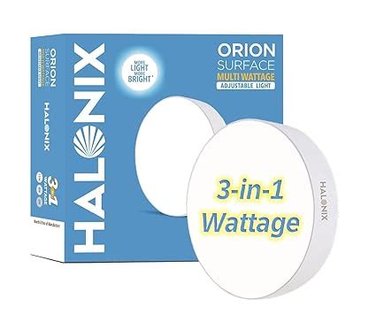 Halonix Polycarbonate 3 in 1 Multi Wattage 15W, 8W, 2W Surface Ceiling ...