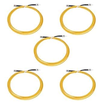 Optical Extension Cord, 3 Meter ST To ST Optical Fiber Cable 5 Pcs ...