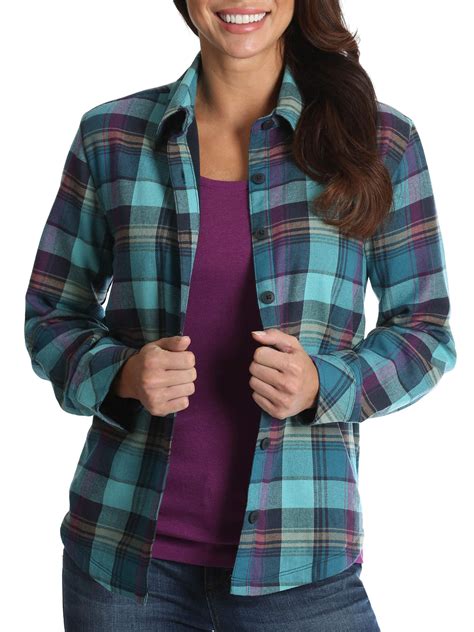 Lee Riders Women's Fleece Lined Flannel Shirt - Walmart.com