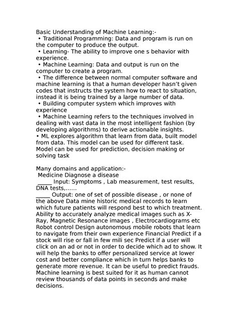 Ml1 - all the basic understanding of machine learning - Basic ...