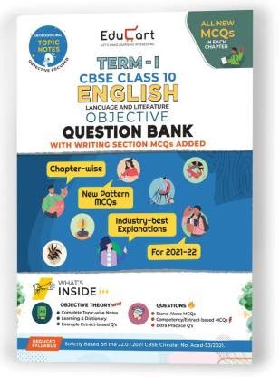 Educart Term 1 English MCQ Class 10 Question Bank Book 2022: Buy ...