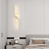 Black LED Wall Light Modern Metal Linear Wall Mounted Lamp Indoor Led ...