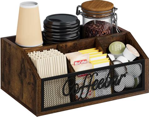 Amazon.com: YINMIT Coffee Station Organizer for Countertop, Wood Coffee ...